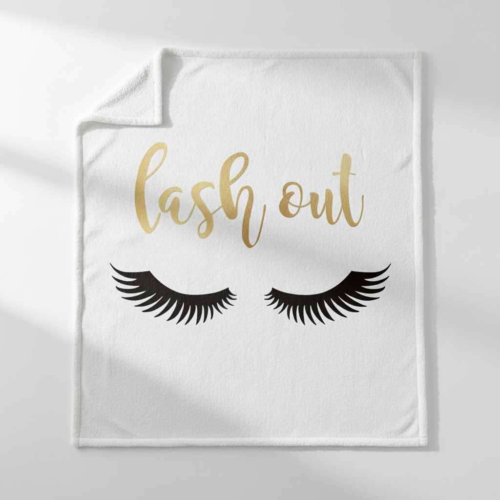 Lash Out Blanket Flat Lay