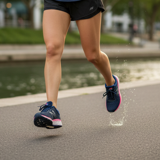 New Balance Fresh Foam – White Woman Running