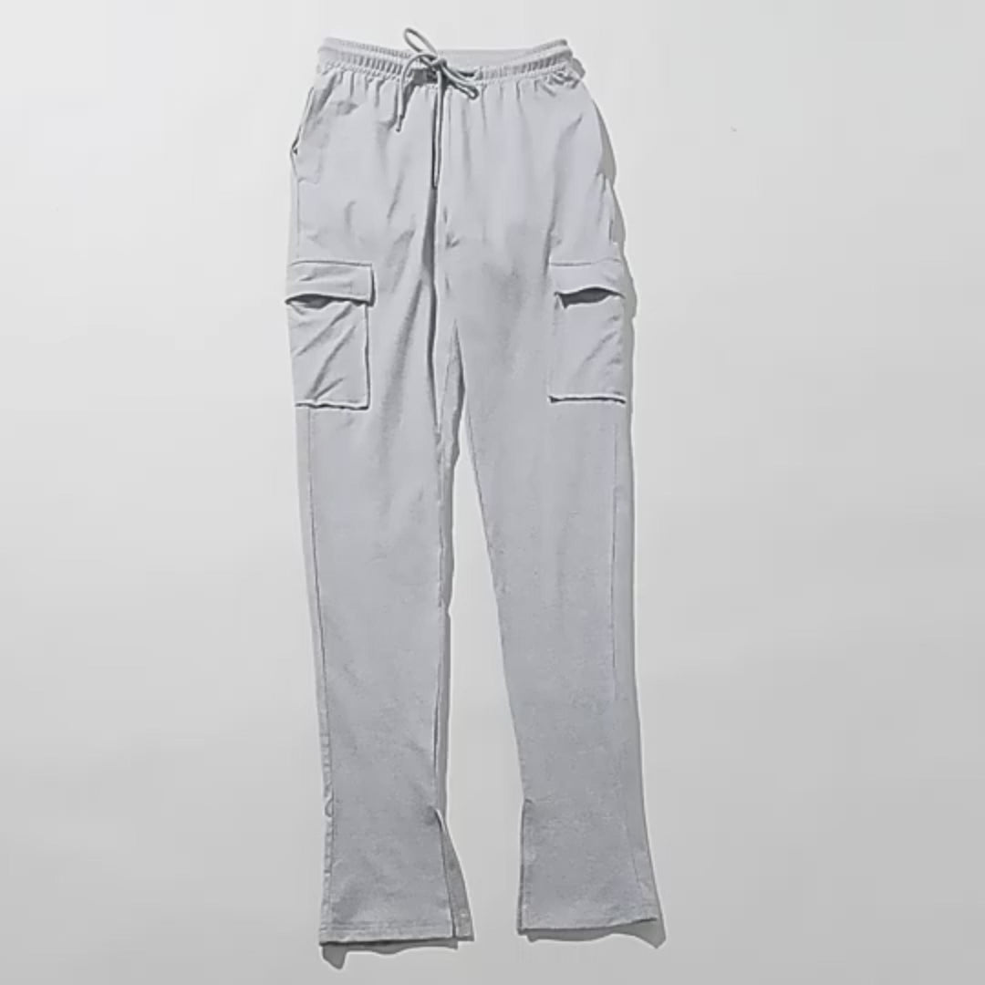 Cargo Pants With Pockets High Waist Drawstring Wide Leg Straight Trousers For Women Overalls