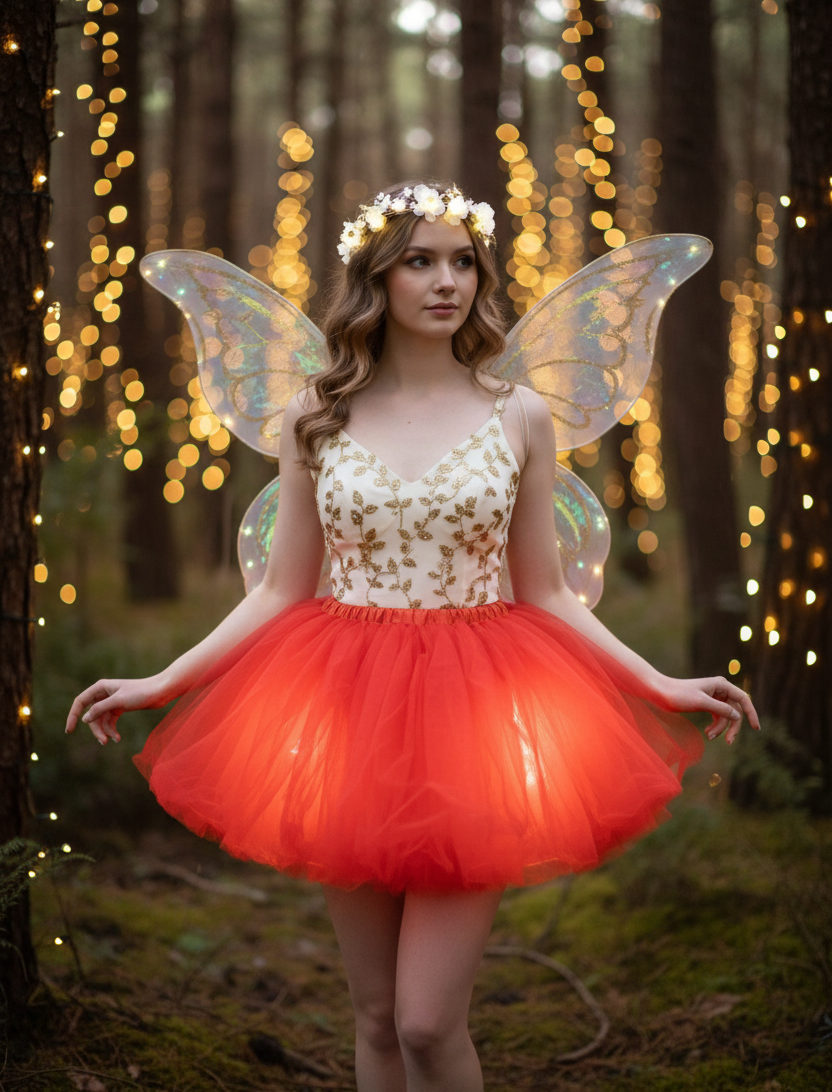 Red Tulle Skirt - Fairy Fantasy v2