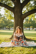 Spiritual Boho Woman Reading