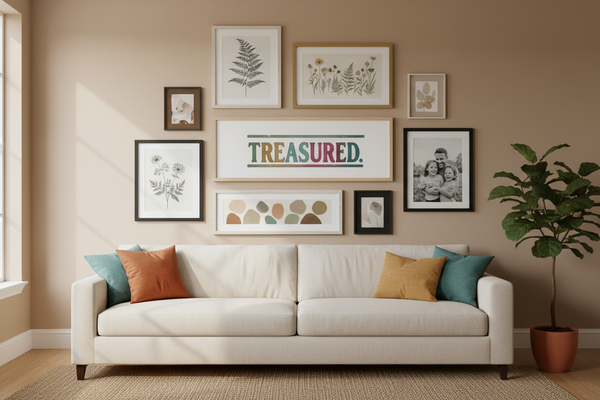 Treasured Stretched Canvas Wall Art — Colorful Inspirational Typography